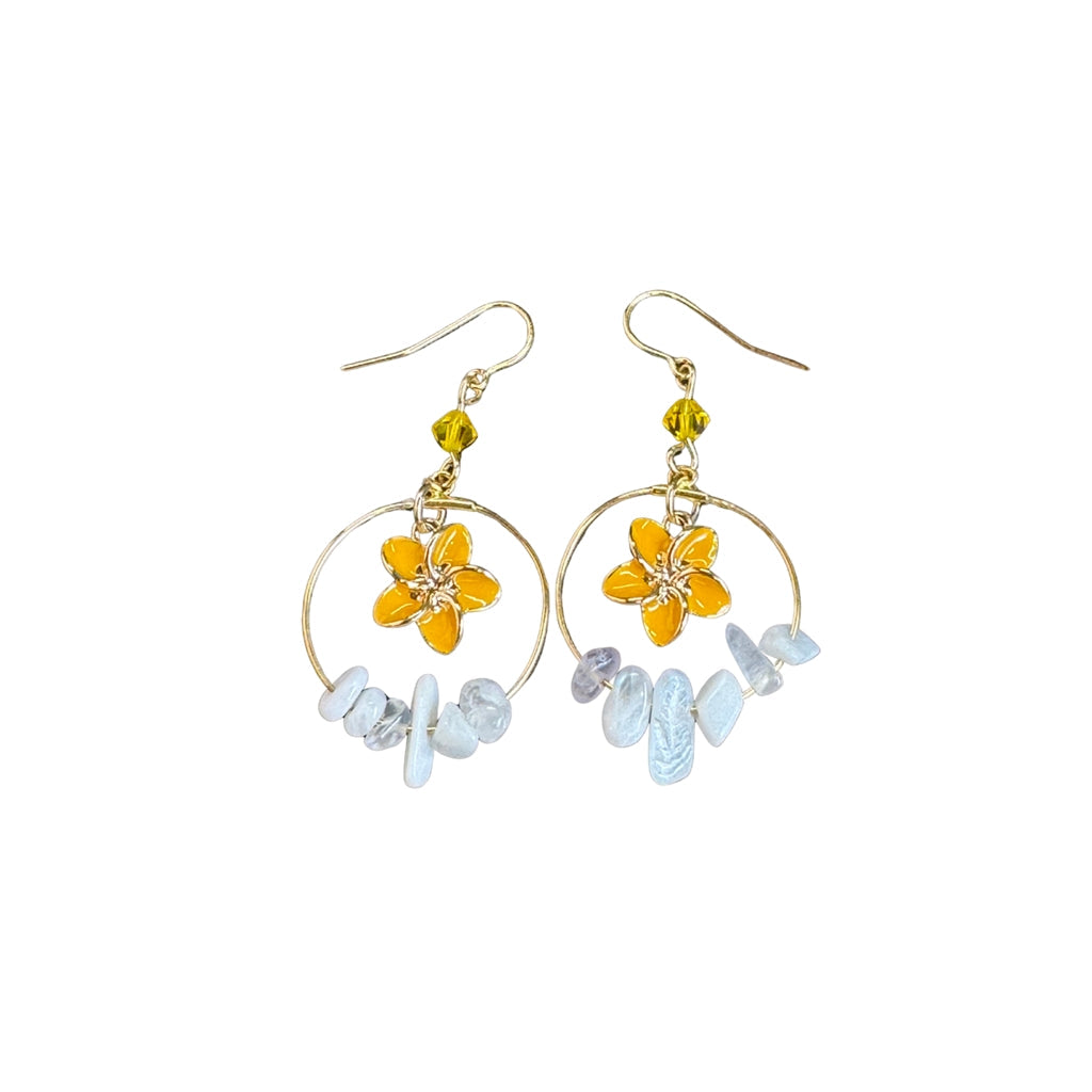 ピアス サークルプルメリア イエロー