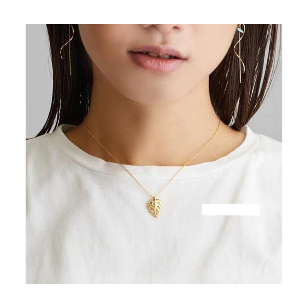 Necklace Leaf Monstera (Silver)