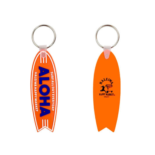 Haleiwa Rubber Keyring Surfboard Orange