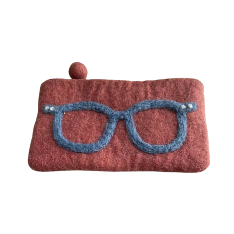Felt wool glasses pouch