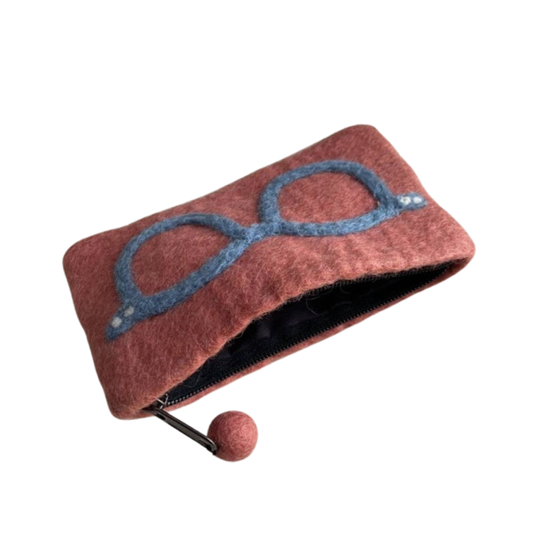 Felt wool glasses pouch