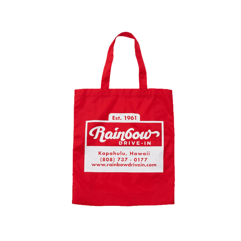 Rainbow Drive-In Nylon Tote Bag, Red