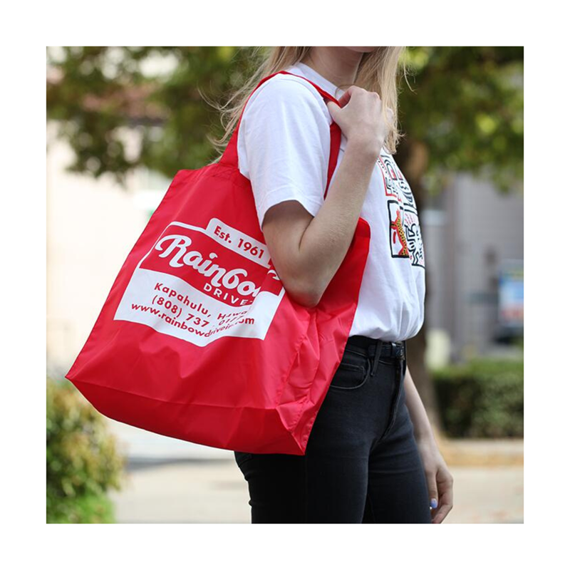Rainbow Drive-In Nylon Tote Bag, Red