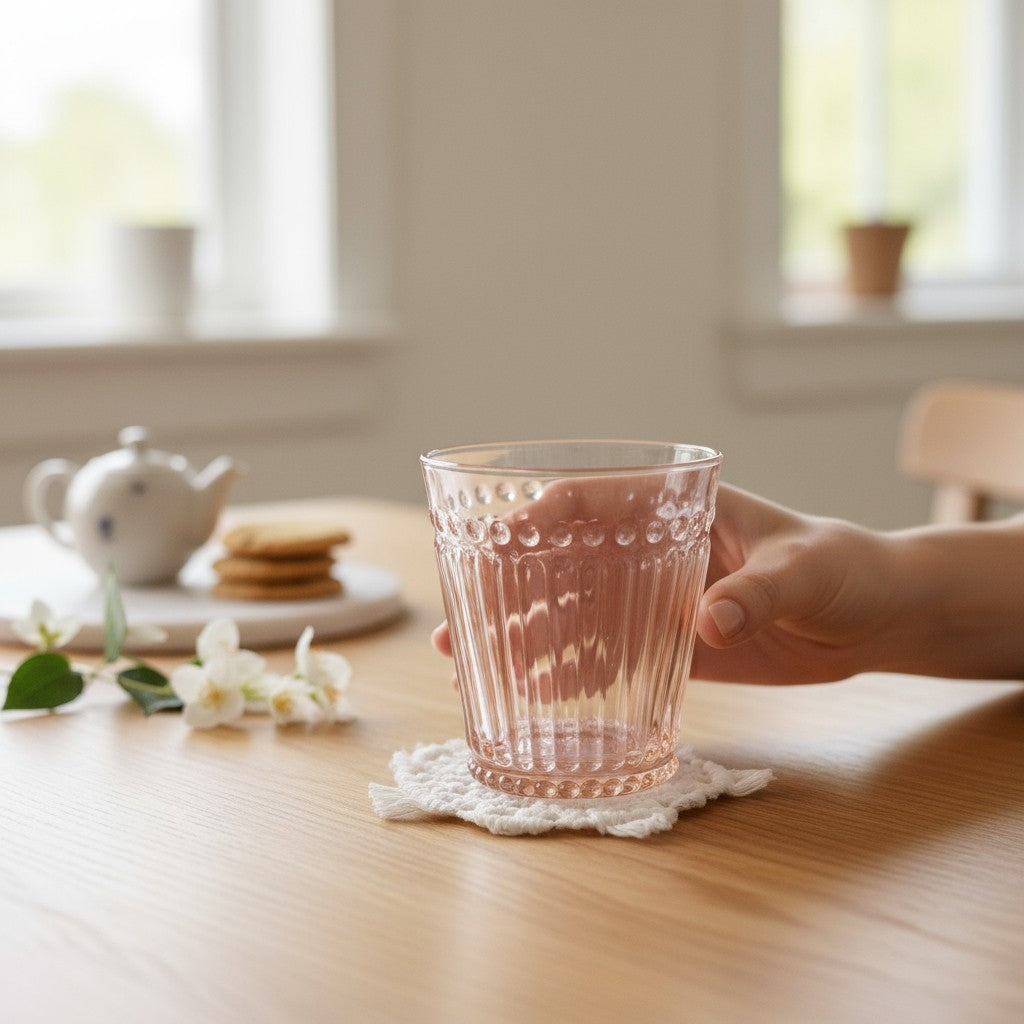 マクラメ　ハートシェイプコースター White