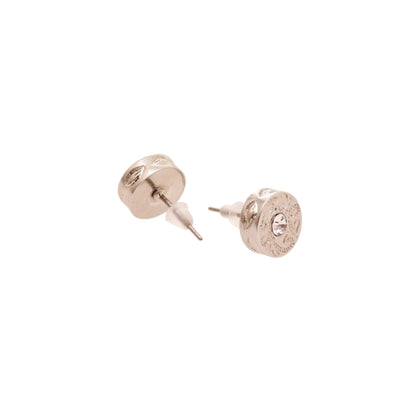 Stud stone earrings "SILVER"