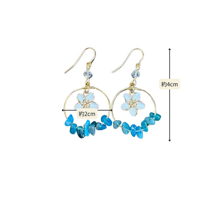 ピアス　サークルプルメリア　ホワイト