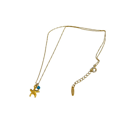 Starfish Necklace Gold x Turquoise