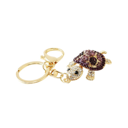 Honu Rhinestone Keyring Purple