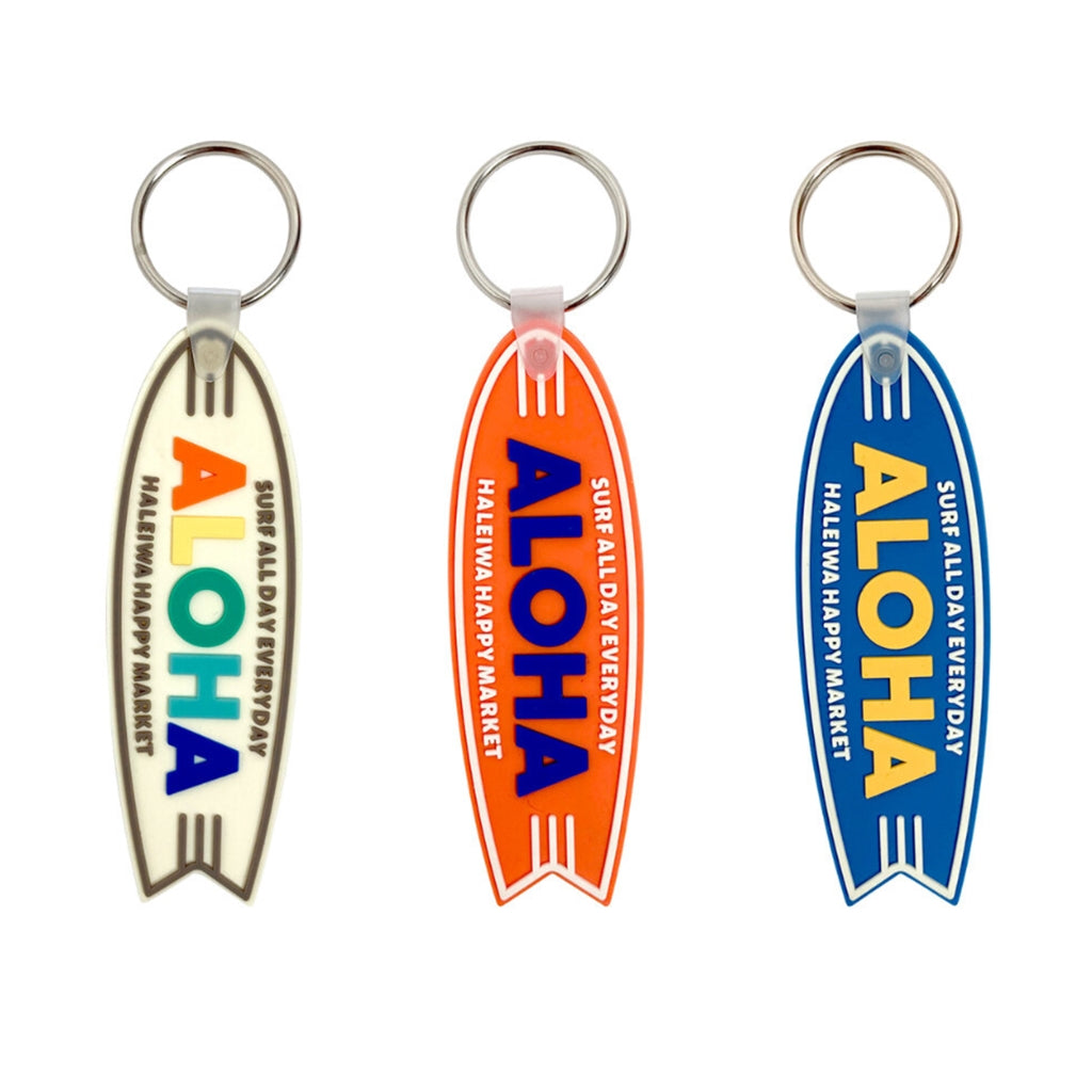 Haleiwa Rubber Keyring Surfboard Ivory