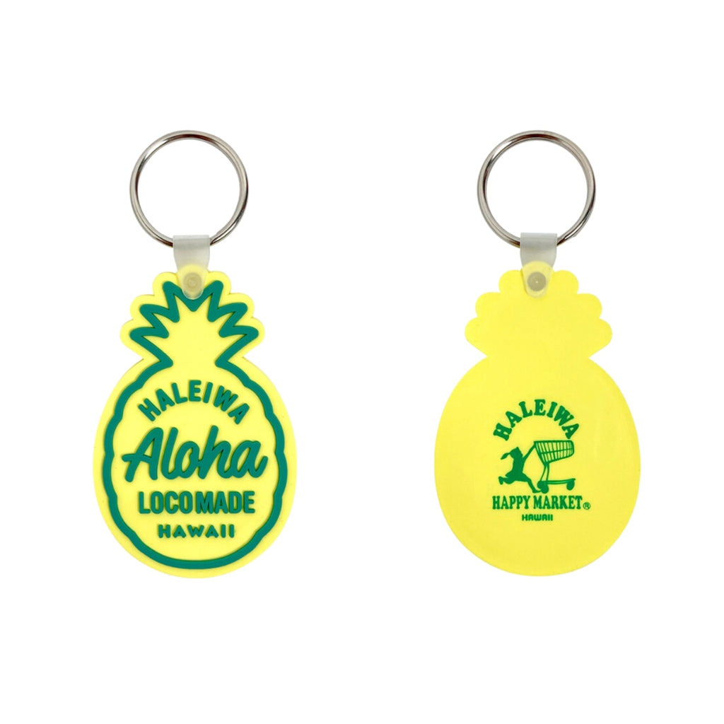 Haleiwa Rubber Keyring Pineapple Yellow