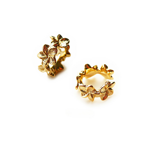 Hawaiian Plumeria Ear Cuff Gold