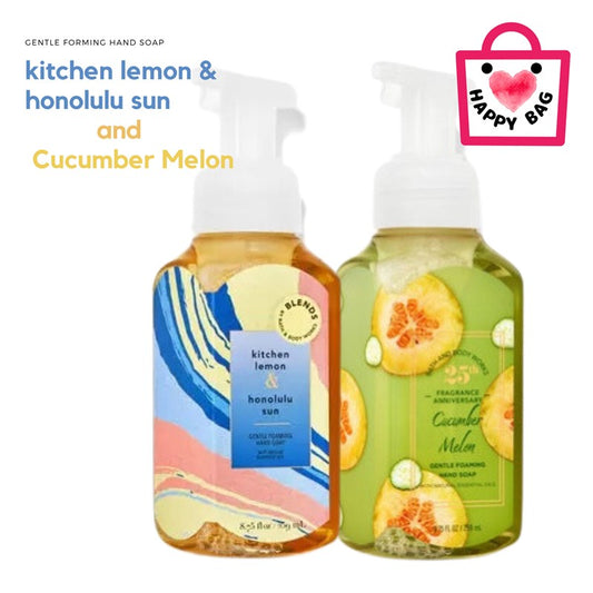 Happy Bag Hand Soap Set J "Kitchen lemon &amp; Honolulu Sun" "Cucumber melon"