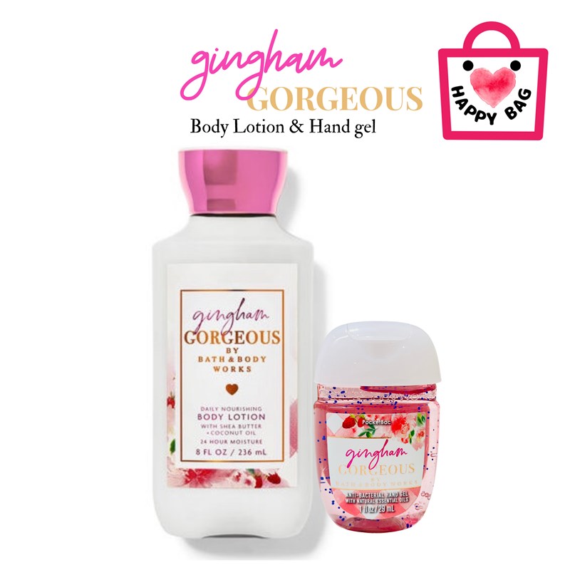 Happy Bag Gingham Set B "Gingham Gorgeous Body Lotion" "Gingham Gorgeous Hand Sanitizer"