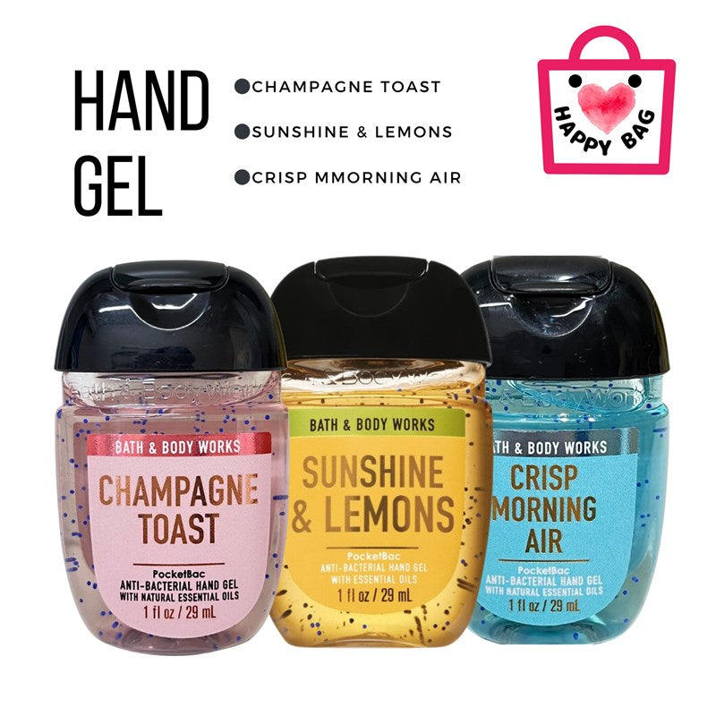 Happy Bag Hand Sanitizer Set B "Crisp Morning Air" "Sunshine &amp; Lemons" "Champagne Toast"