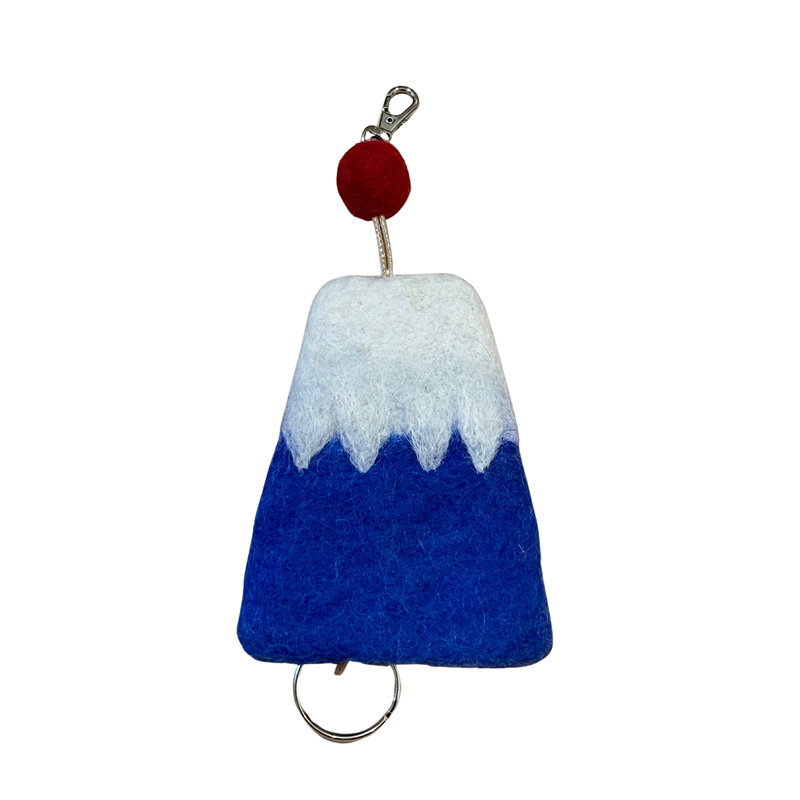 Wool felt key case Mount Fuji