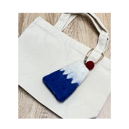 Wool felt key case Mount Fuji