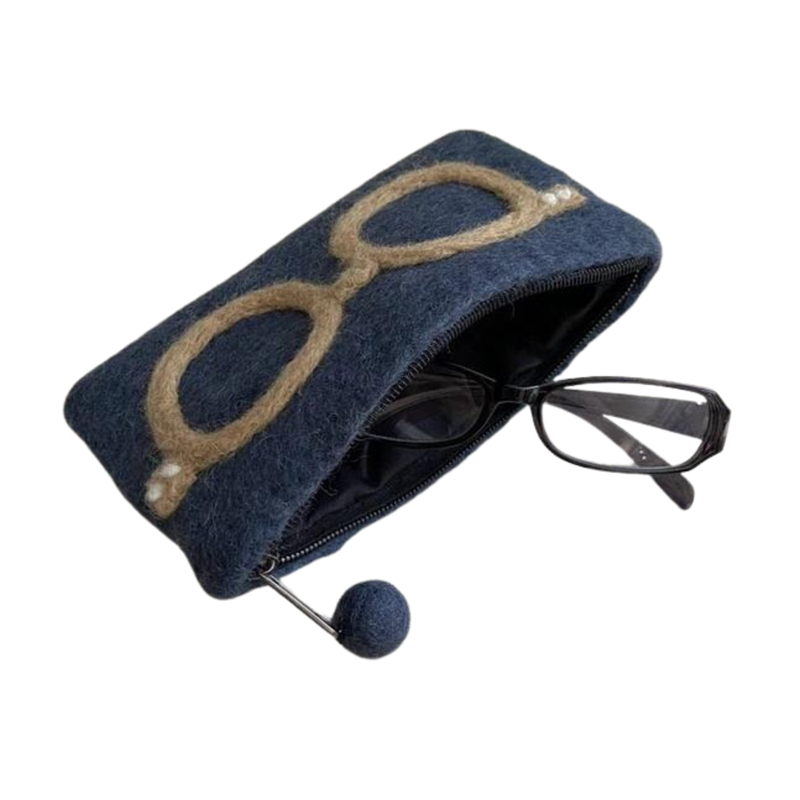 Felt wool glasses pouch