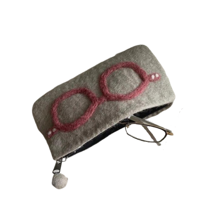 Felt wool glasses pouch