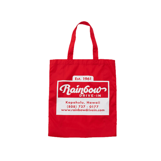 Rainbow Drive-In Nylon Tote Bag, Red